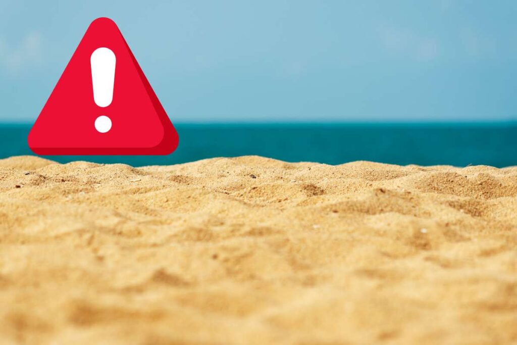 allerta in queste spiagge